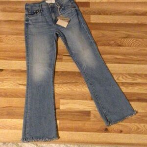 MOTHER Sky Blue Wide Leg Jeans